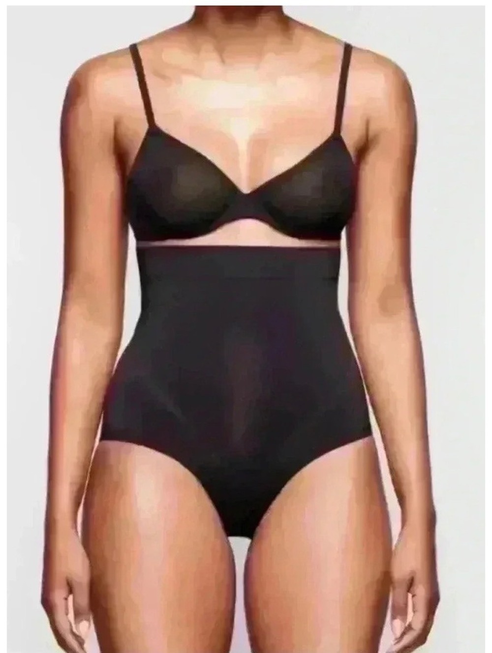 Skims High-Waisted Bonded Brief in Onyx, Size L NWT